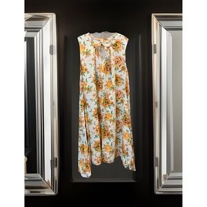 MATILDA JANE Tent Floral Dress‎ Women S Tunic Oversized Flowy Sleeveless Spring